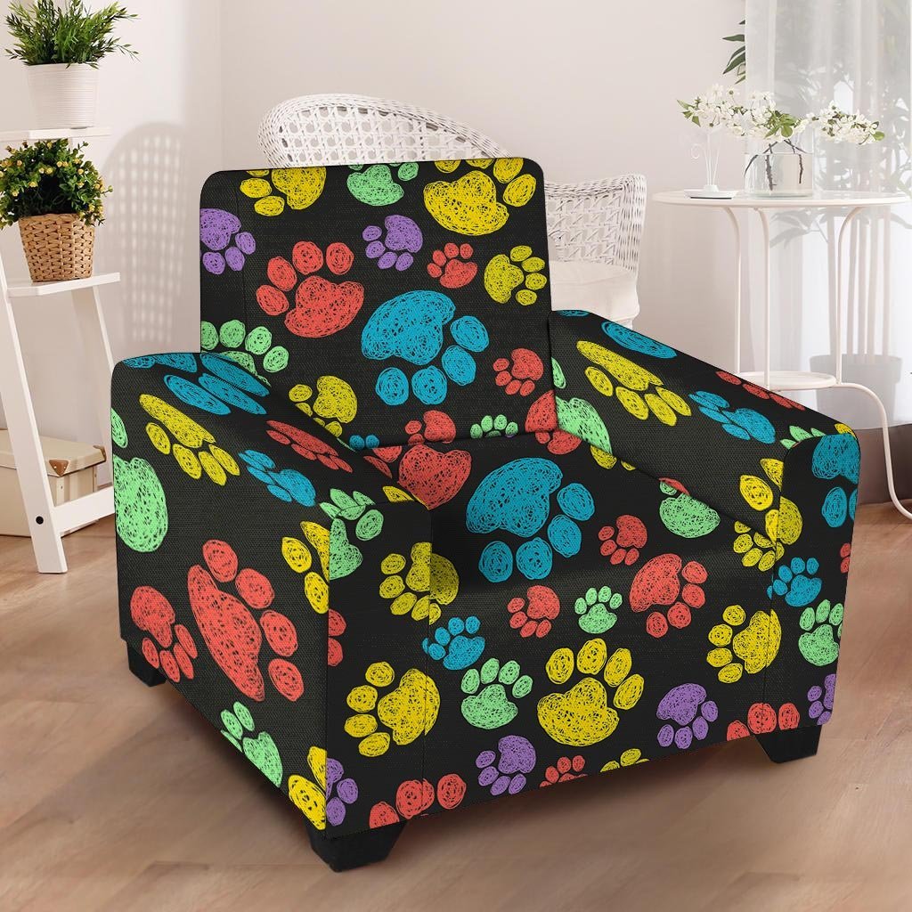 Doodle Paw Armchair Cover-grizzshop