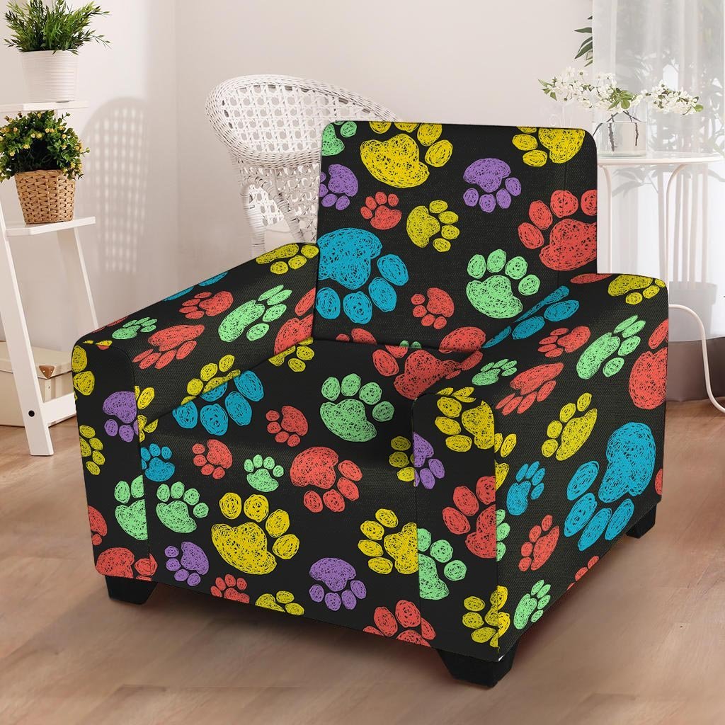 Doodle Paw Armchair Cover-grizzshop