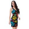 Doodle Paw Bodycon Dress-grizzshop