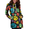 Doodle Paw Hoodie Dress-grizzshop