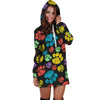 Doodle Paw Hoodie Dress-grizzshop