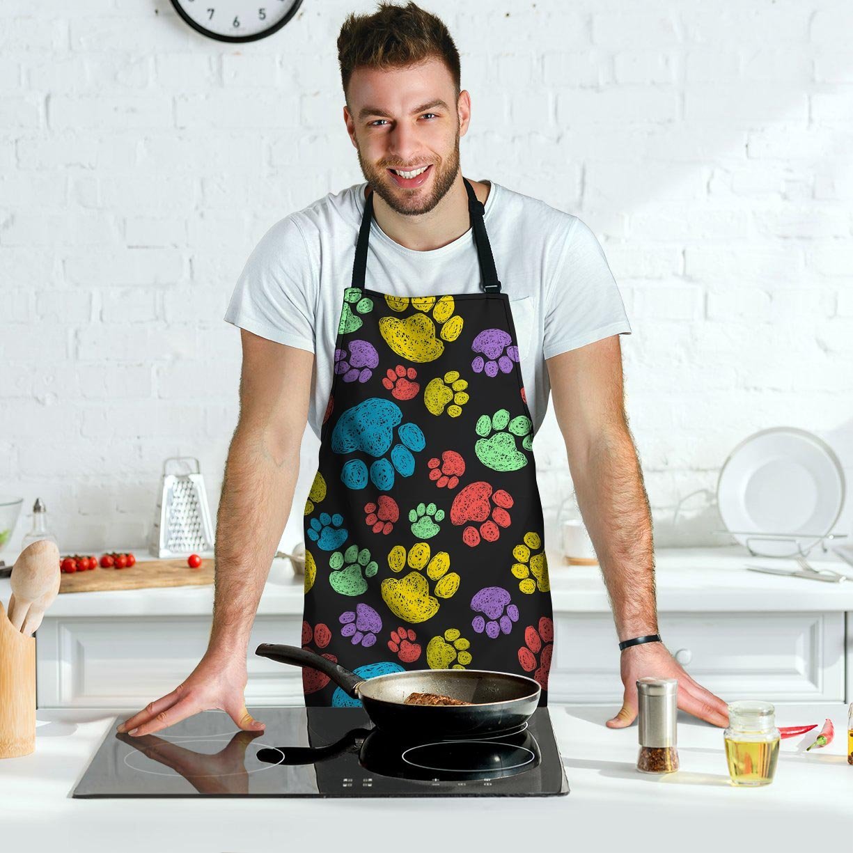 Doodle Paw Men's Apron-grizzshop