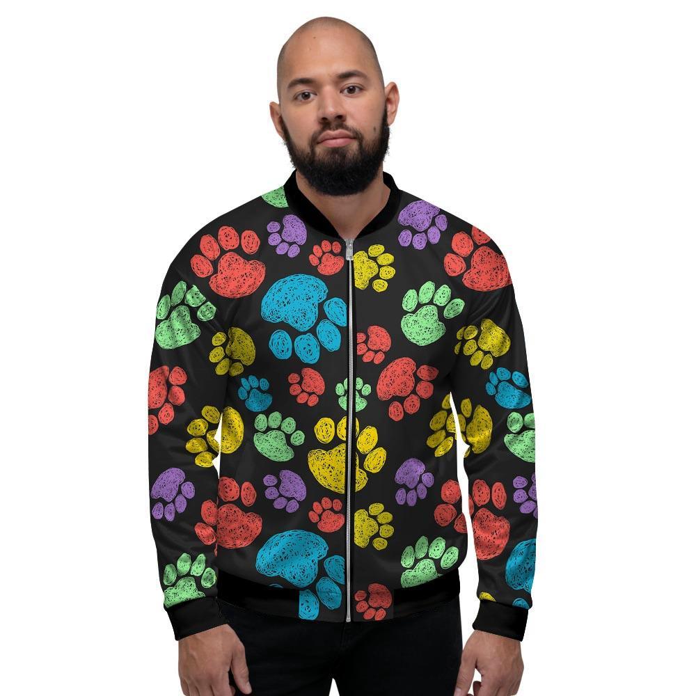 Doodle Paw Men's Bomber Jacket-grizzshop