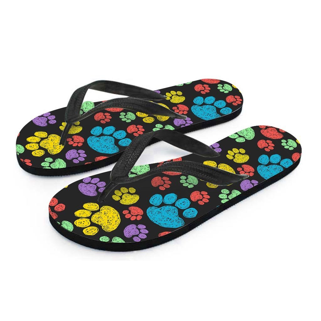 Doodle Paw Men's Flip Flops-grizzshop