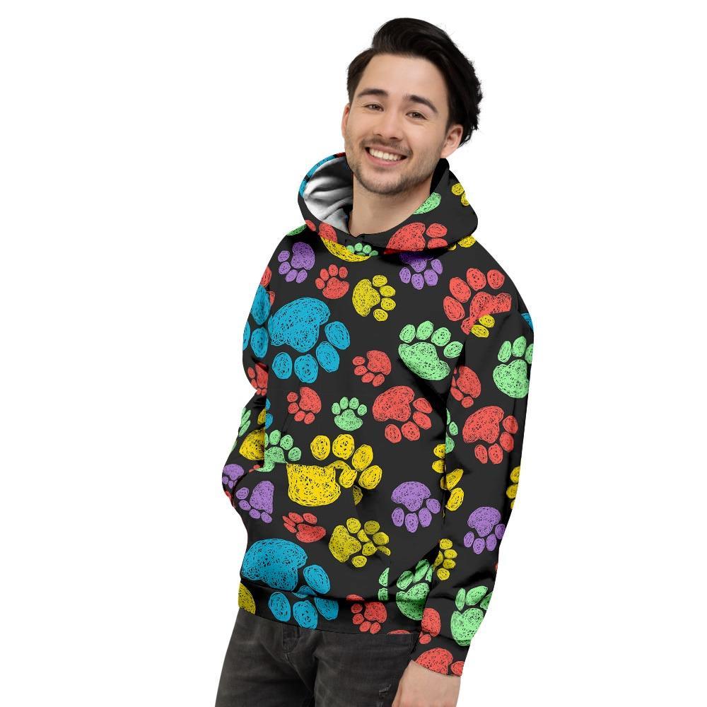 Doodle Paw Men's Hoodie-grizzshop