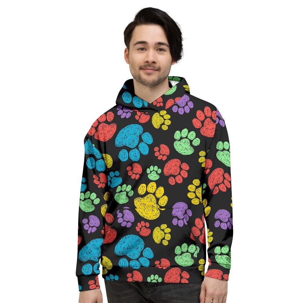 Doodle Paw Men's Hoodie-grizzshop