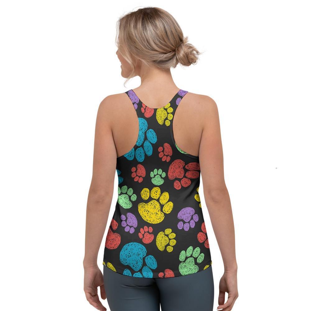 Doodle Paw Women's Racerback Tank Top-grizzshop