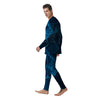 Dot Geometric Teal Polygonal Print Men's Pajamas-grizzshop