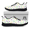 Dot Mardi Gras Print Pattern Black Sneaker-grizzshop