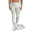 Dot Mardi Gras Print Pattern Men's Leggings-grizzshop