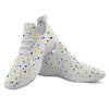 Dot Mardi Gras Print Pattern White Athletic Shoes-grizzshop