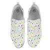 Dot Mardi Gras Print Pattern White Athletic Shoes-grizzshop