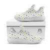 Dot Mardi Gras Print Pattern White Athletic Shoes-grizzshop