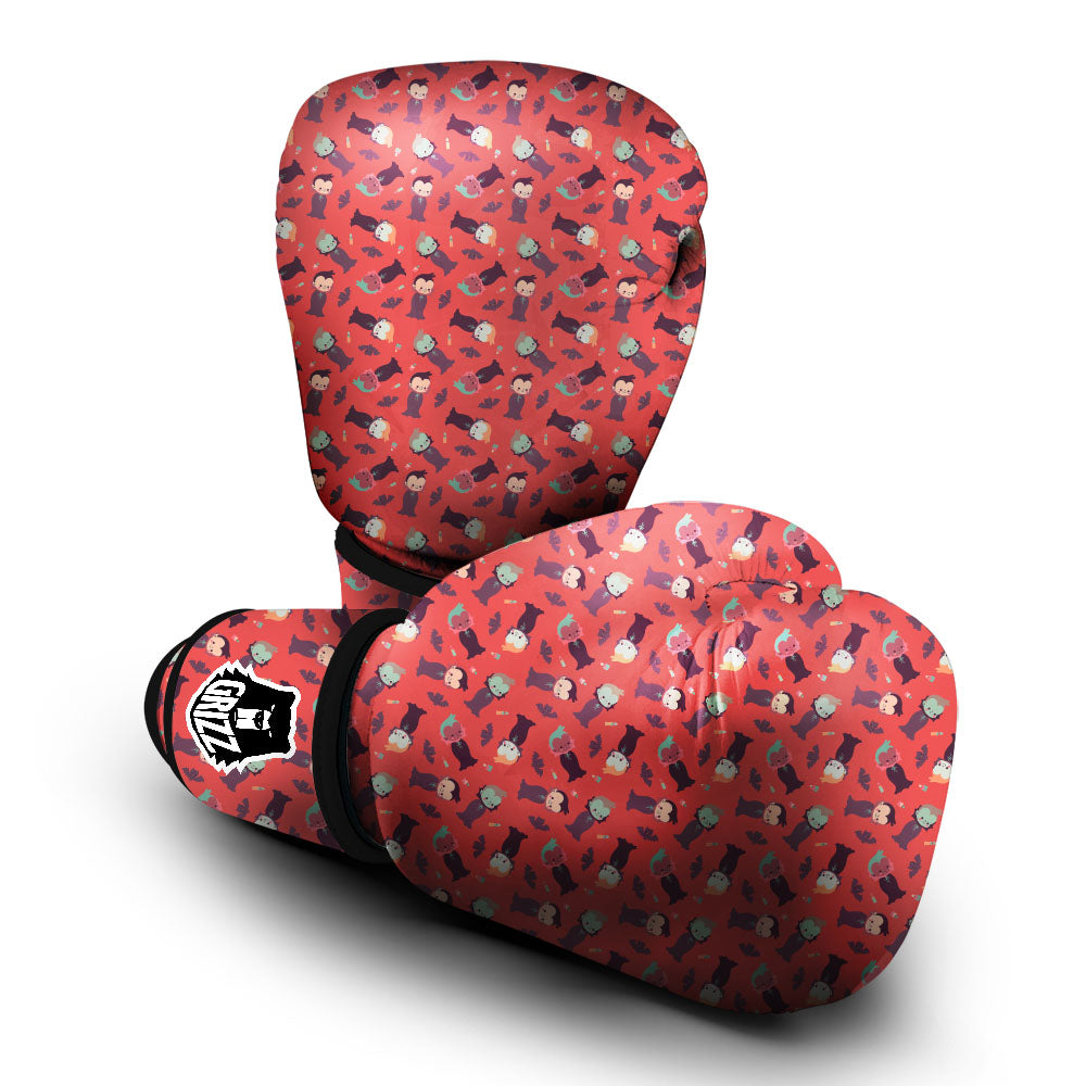 Dracula Cartoon Print Pattern Boxing Gloves-grizzshop