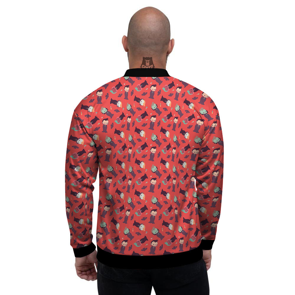 Dracula Cartoon Print Pattern Men's Bomber Jacket-grizzshop