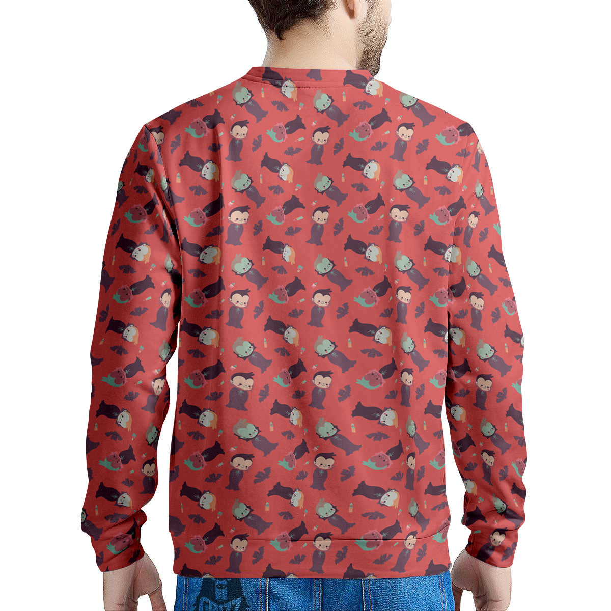 Dracula Cartoon Print Pattern Men's Sweatshirt-grizzshop
