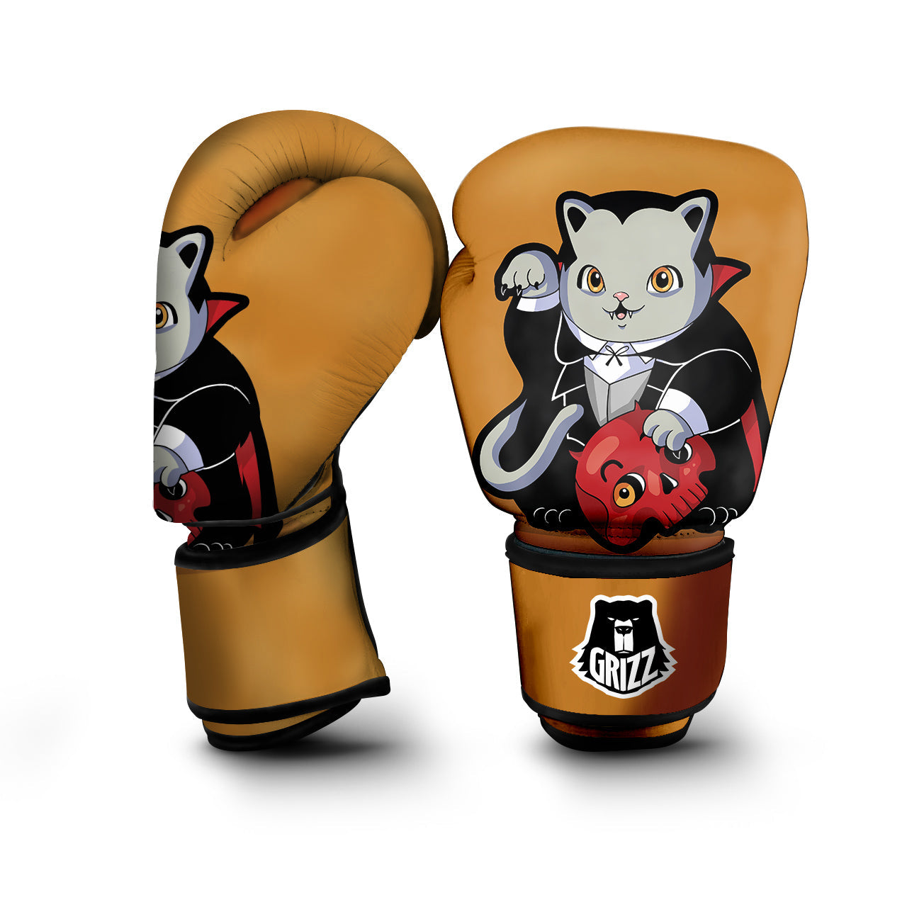 Dracula Cute Cat Print Boxing Gloves-grizzshop
