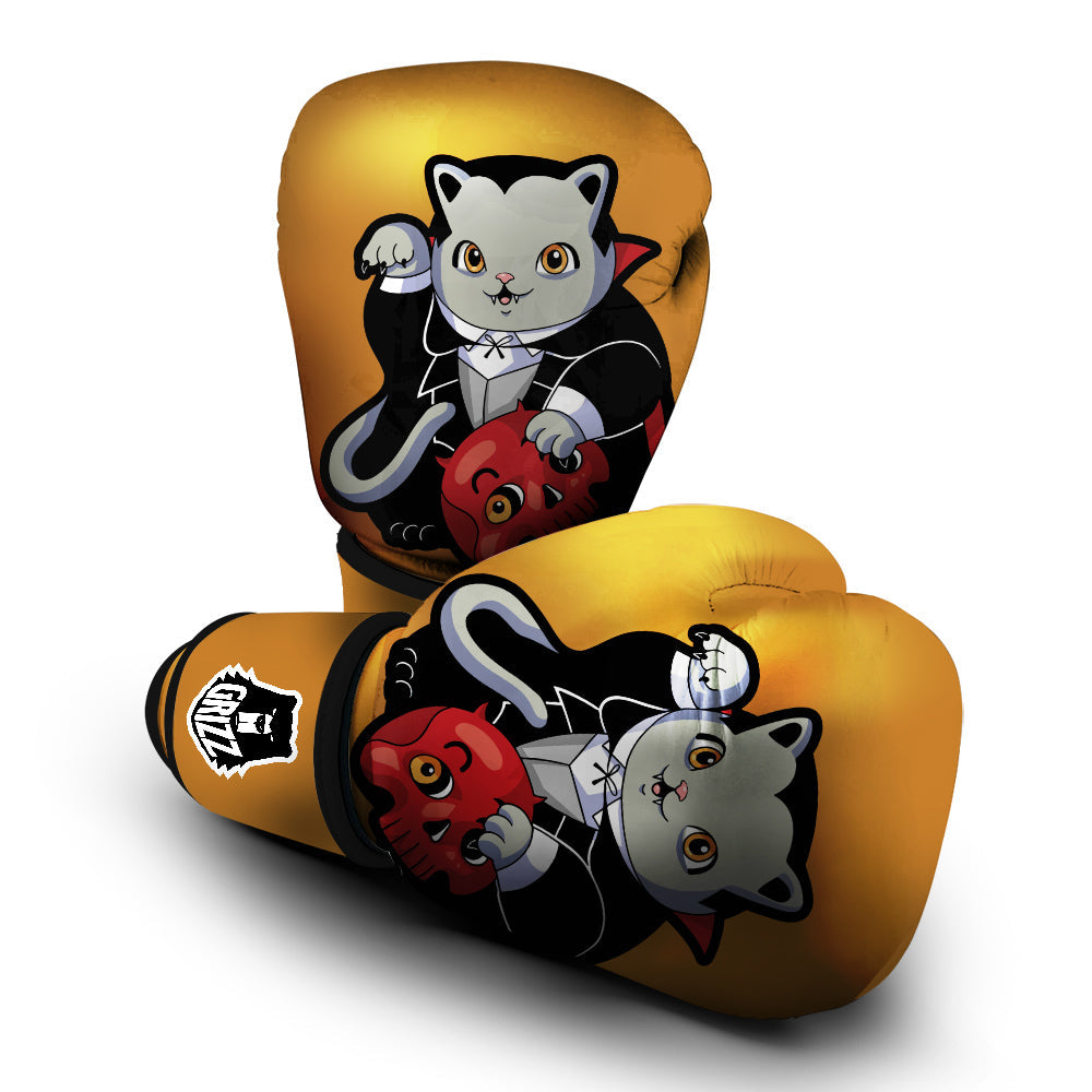 Dracula Cute Cat Print Boxing Gloves-grizzshop