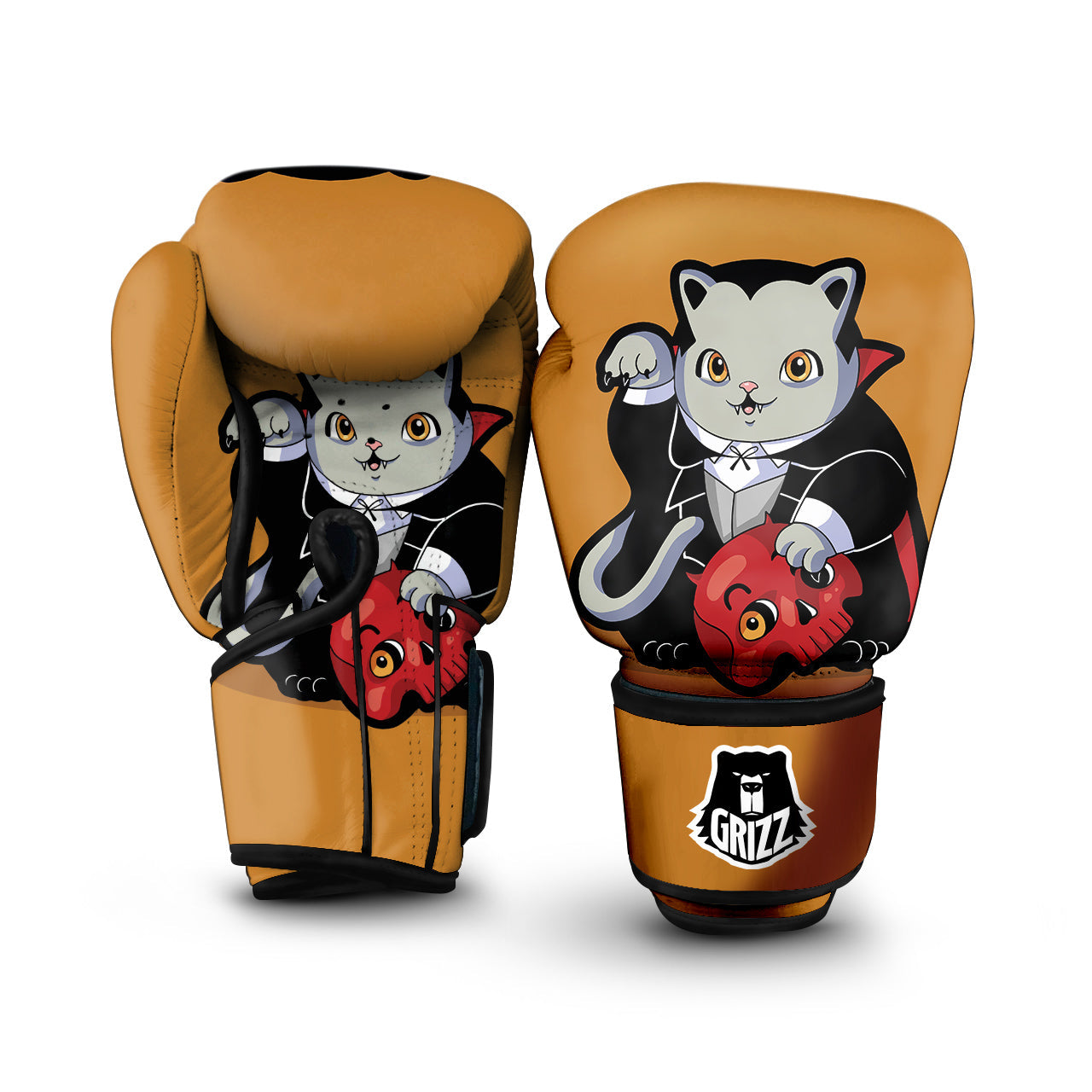 Dracula Cute Cat Print Boxing Gloves-grizzshop