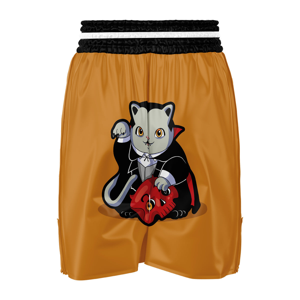 Dracula Cute Cat Print Boxing Shorts-grizzshop
