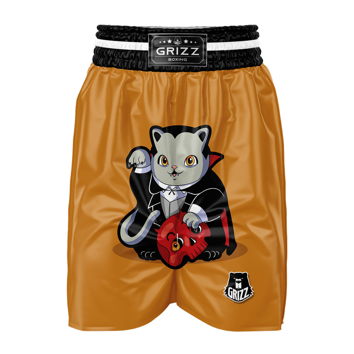 Dracula Cute Cat Print Boxing Shorts-grizzshop