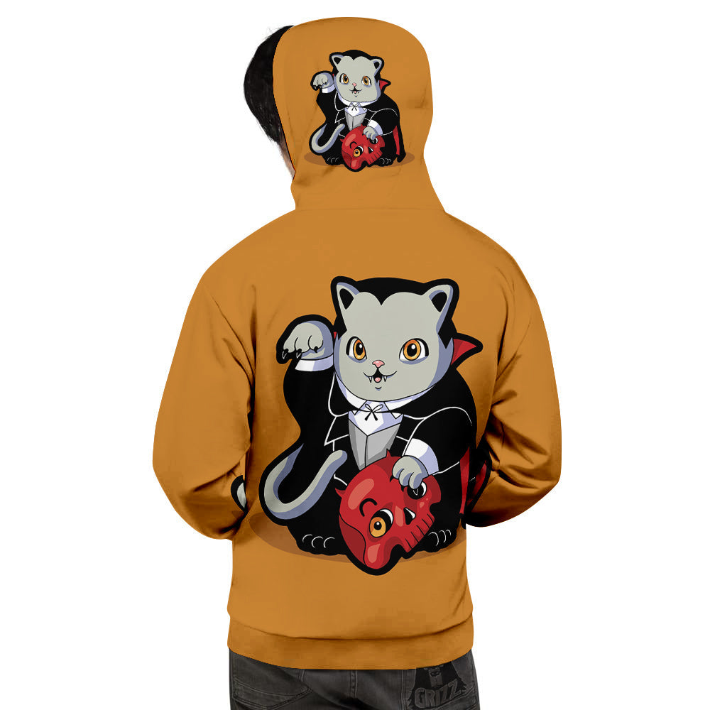 Dracula Cute Cat Print Men's Hoodie-grizzshop