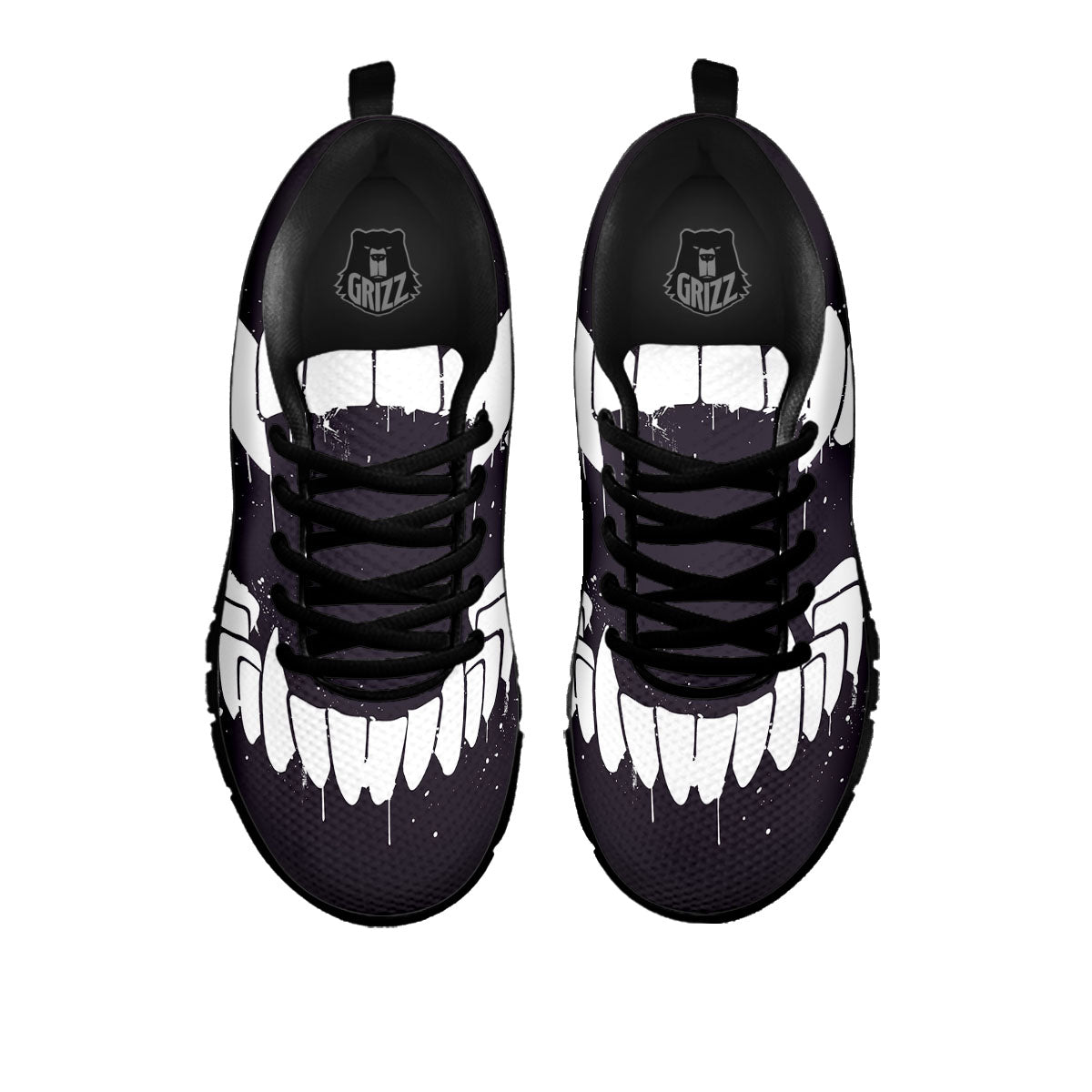 Dracula Fang Print Black Sneaker-grizzshop