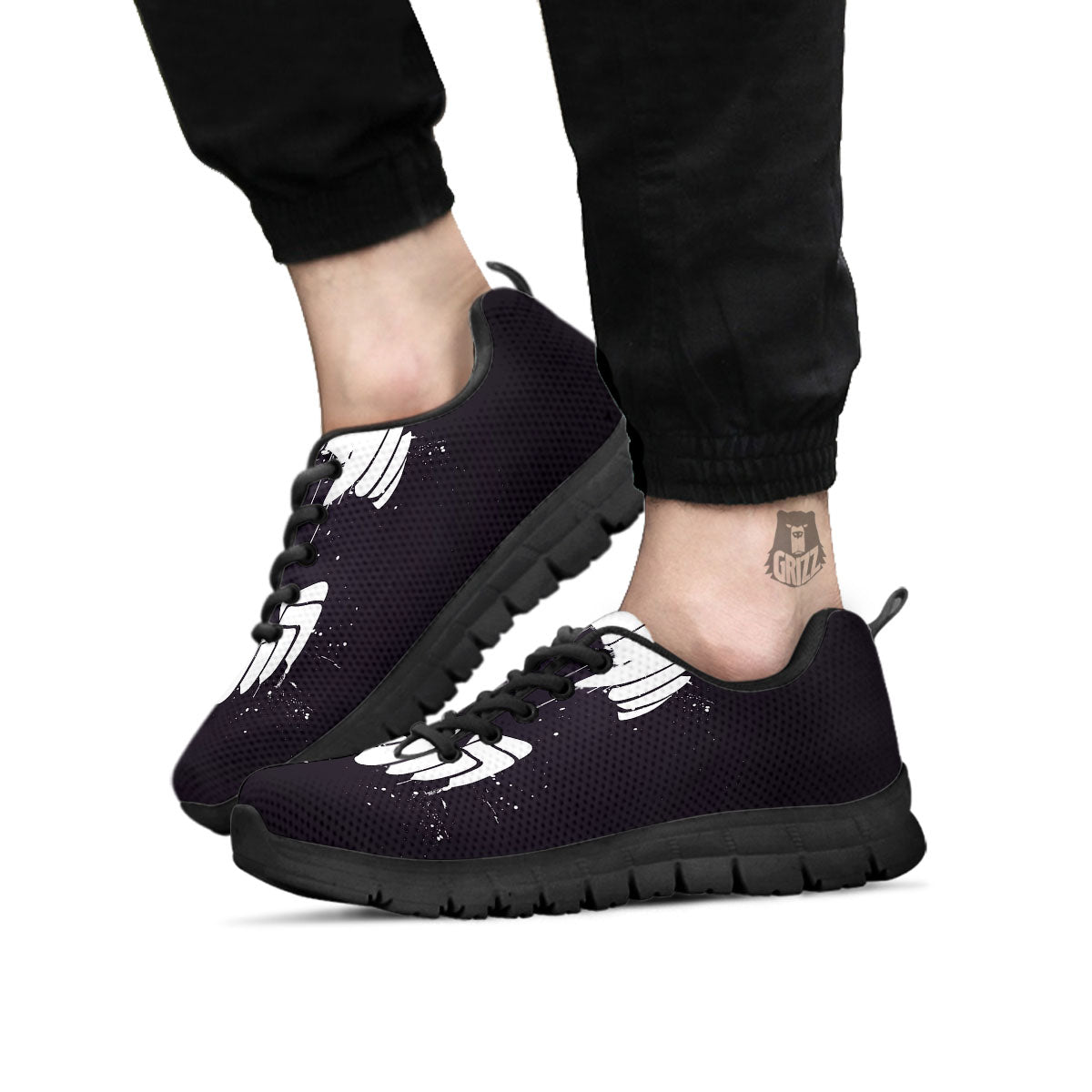 Dracula Fang Print Black Sneaker-grizzshop