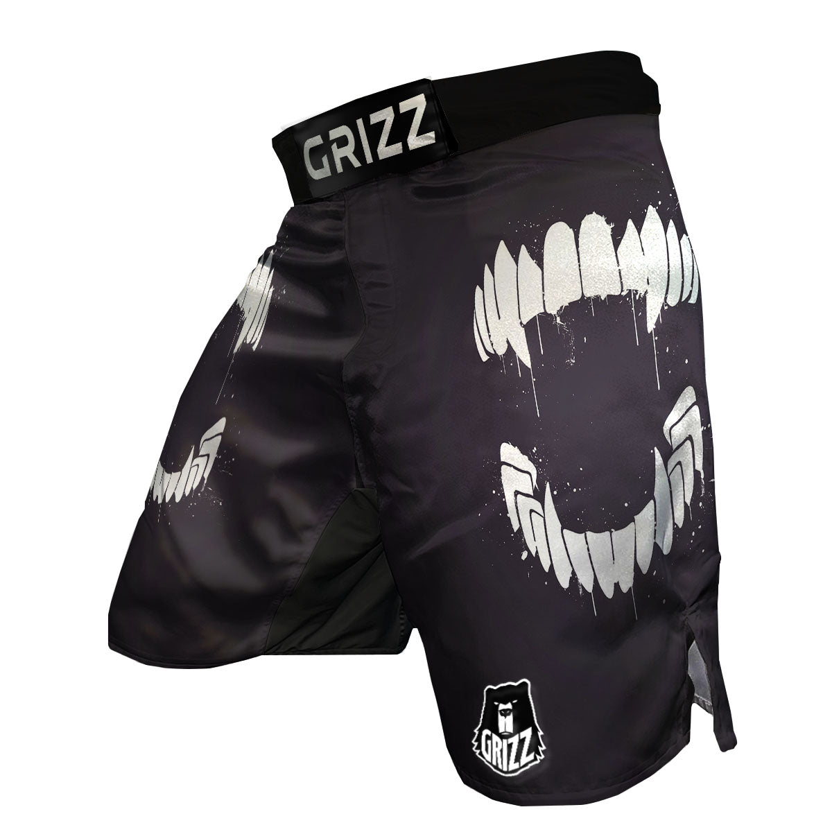 Dracula Fang Print MMA Shorts-grizzshop
