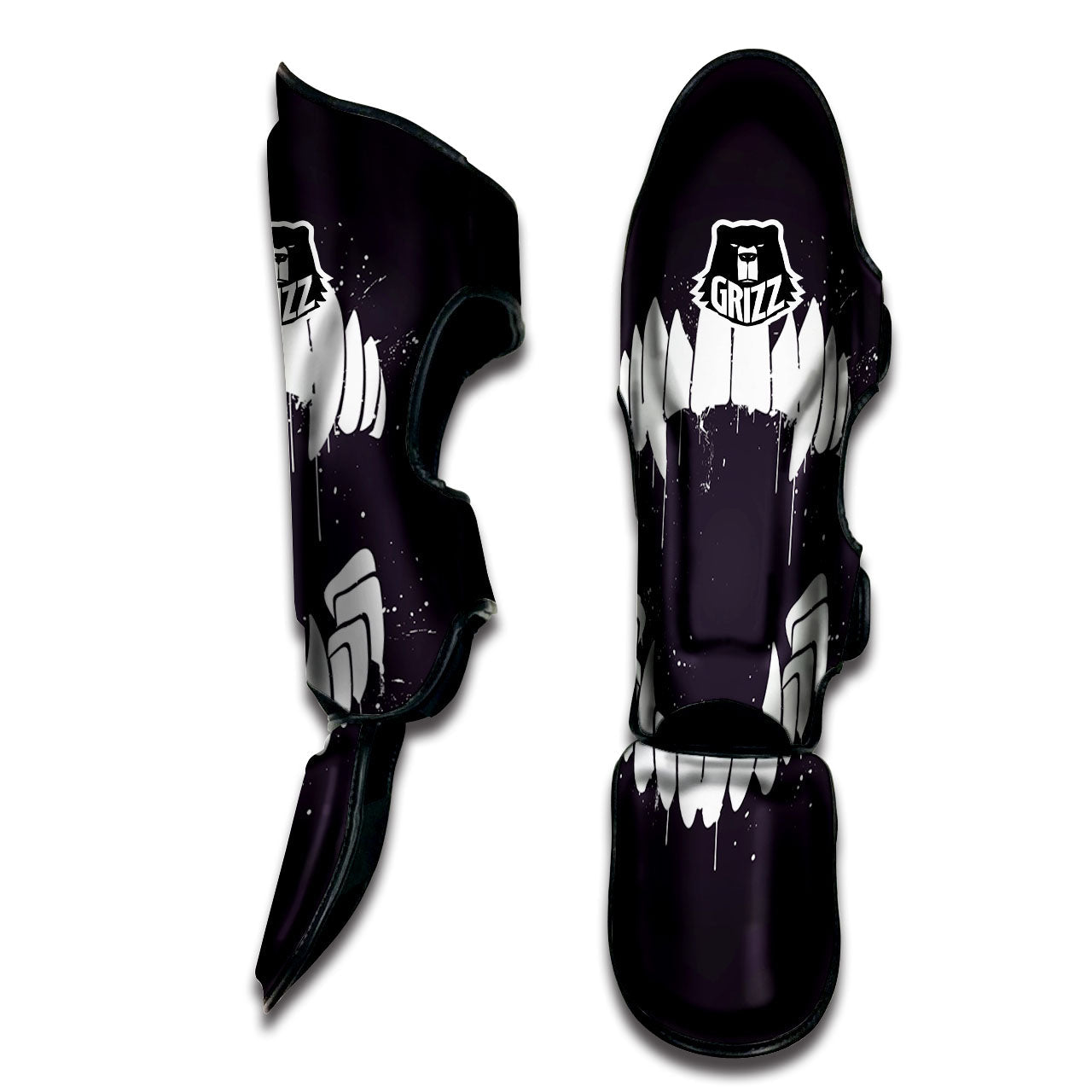 Dracula Fang Print Muay Thai Shin Guards-grizzshop