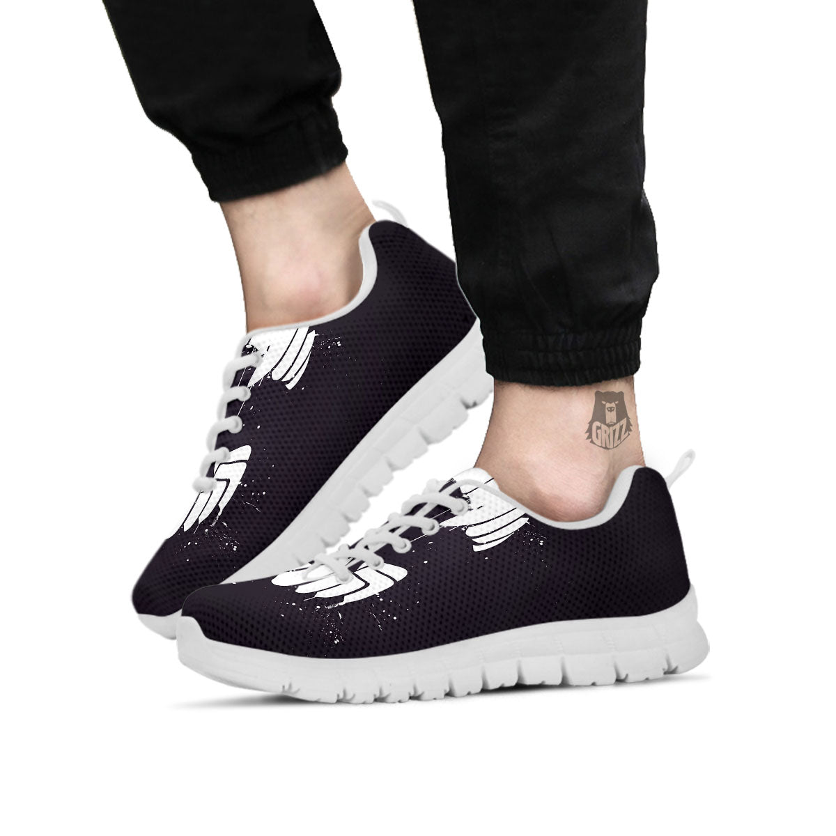 Dracula Fang Print White Sneaker-grizzshop