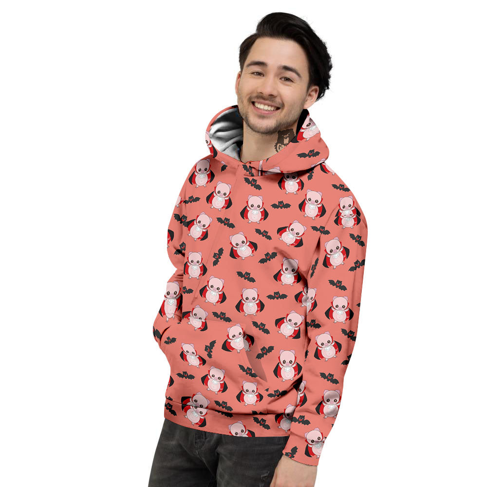 Dracula Pig Print Pattern Men's Hoodie-grizzshop