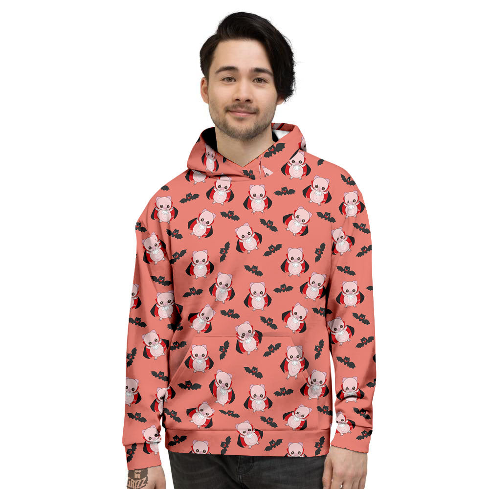 Dracula Pig Print Pattern Men's Hoodie-grizzshop