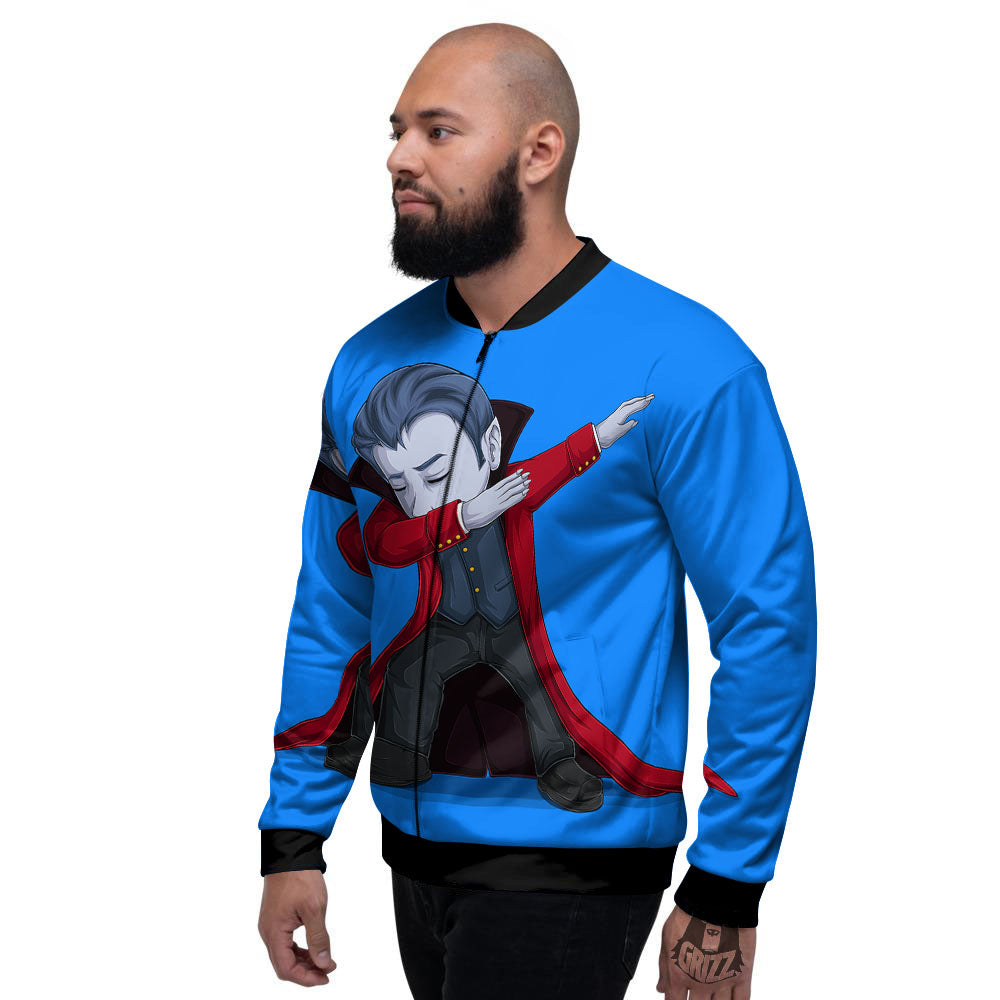 Dracula Vampire Dap Print Men's Bomber Jacket-grizzshop