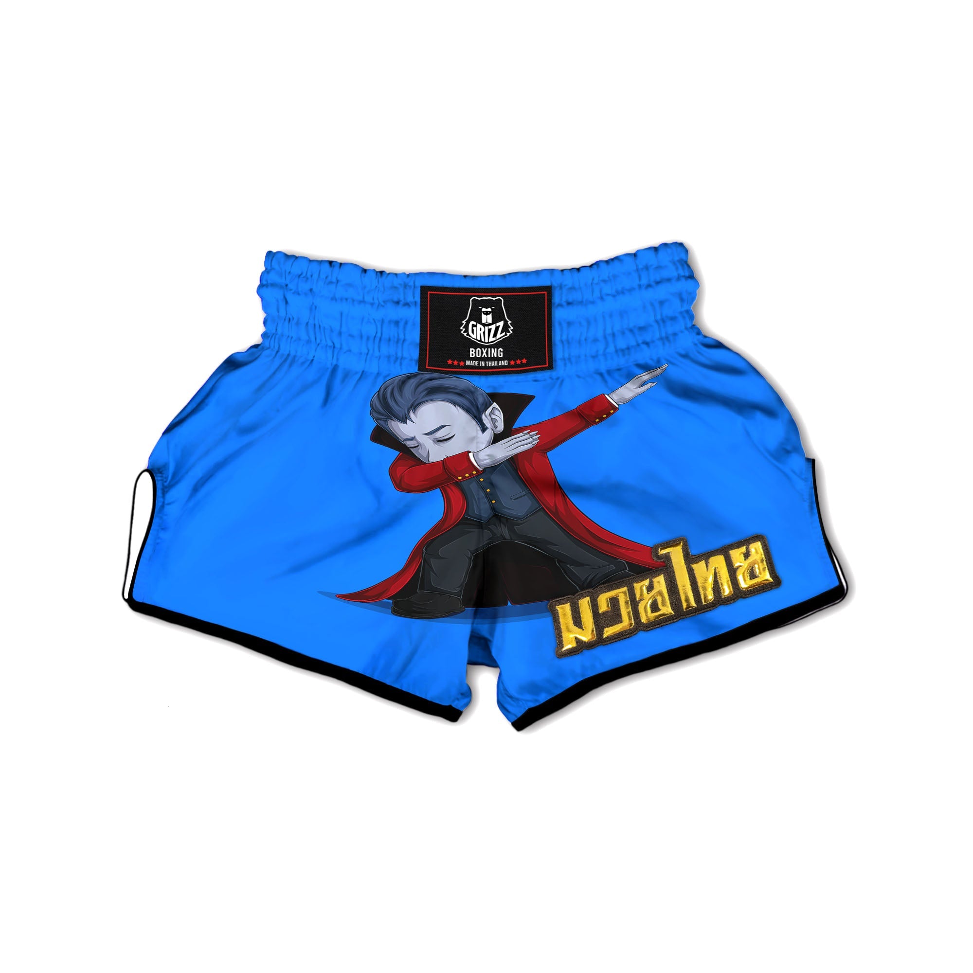 Dracula Vampire Dap Print Muay Thai Boxing Shorts-grizzshop