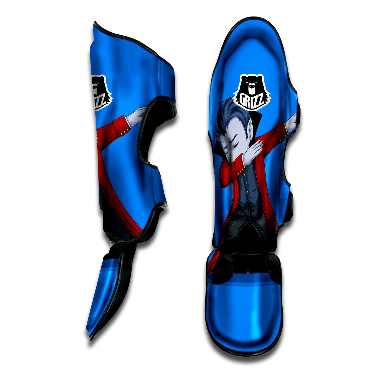 Dracula Vampire Dap Print Muay Thai Shin Guards-grizzshop