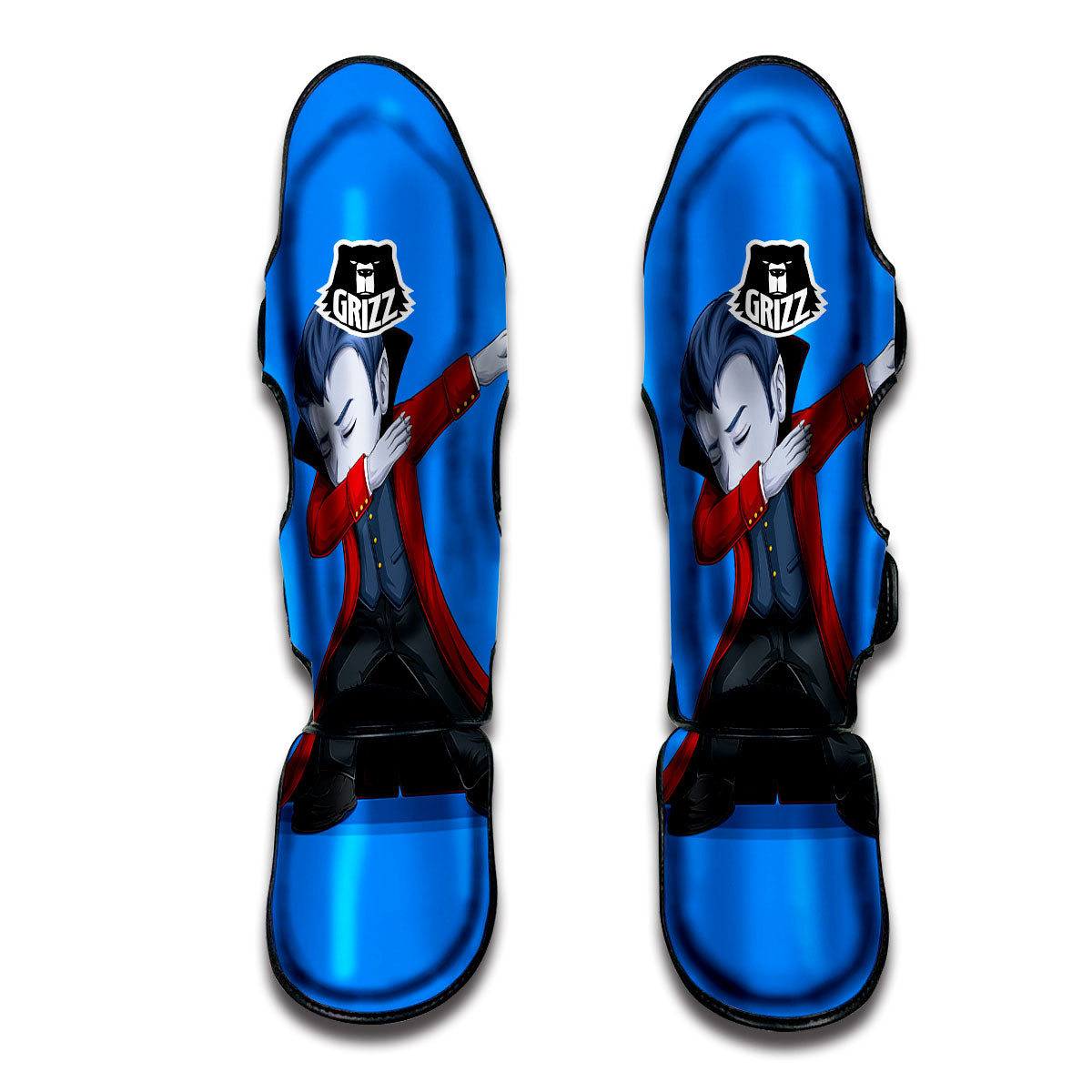 Dracula Vampire Dap Print Muay Thai Shin Guards-grizzshop