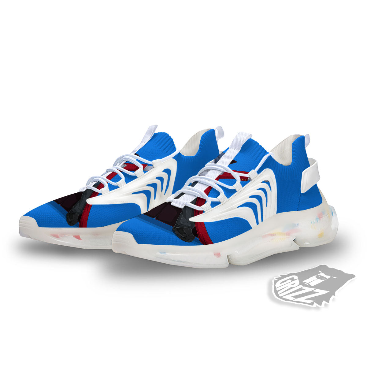 Dracula Vampire Dap Print White Gym Shoes-grizzshop