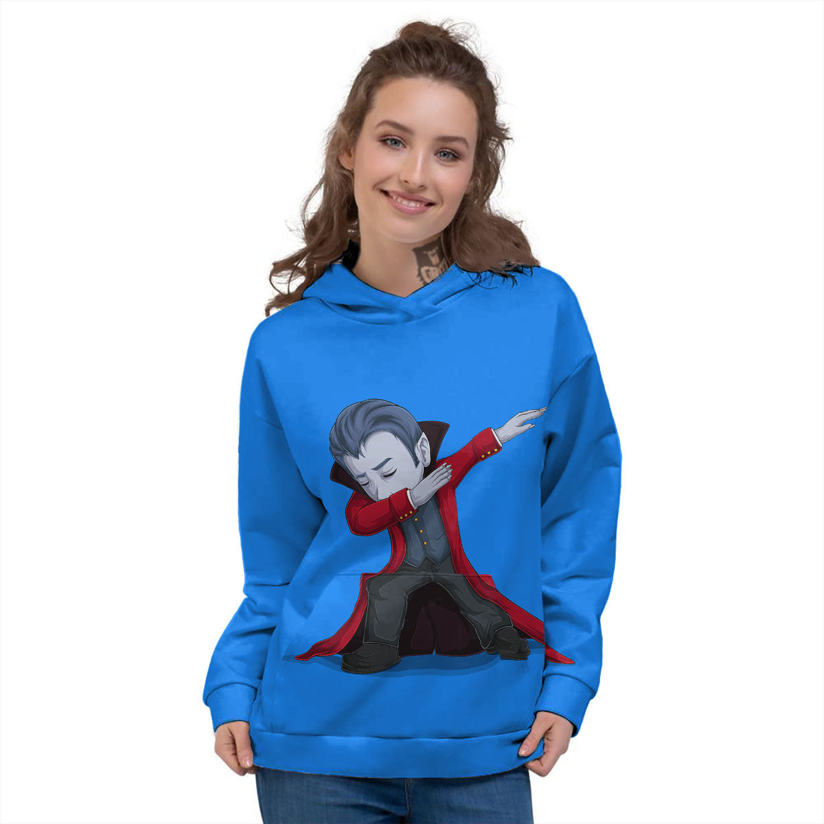 Dracula Vampire Dap Print Women's Hoodie-grizzshop