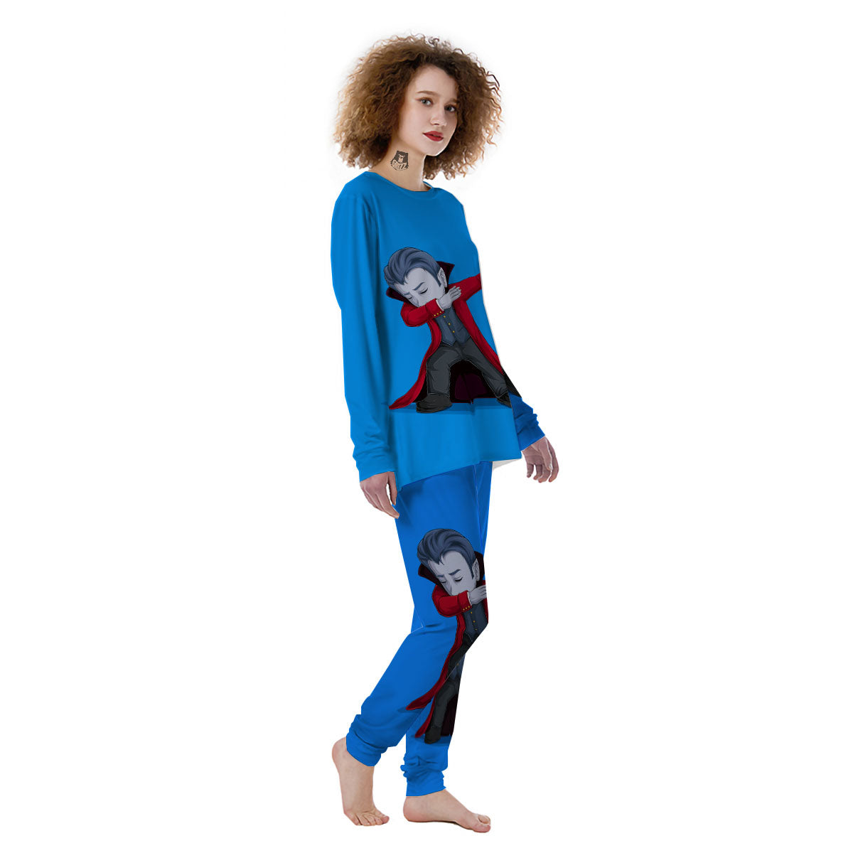 Dracula Vampire Dap Print Women's Pajamas-grizzshop