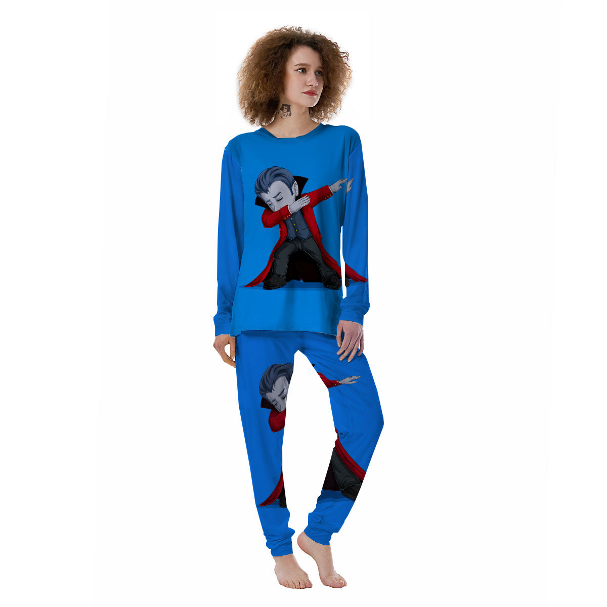 Dracula Vampire Dap Print Women's Pajamas-grizzshop