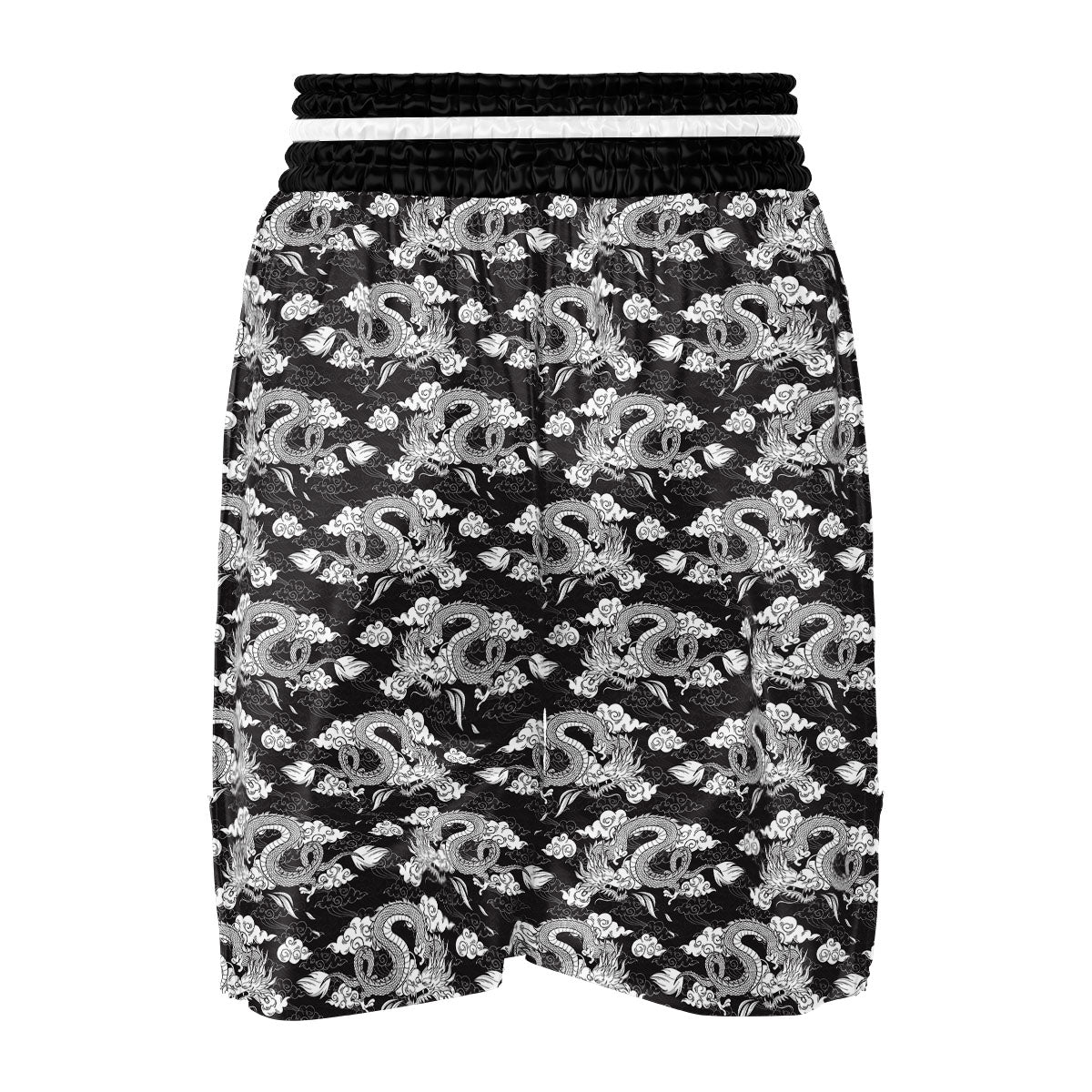 Dragon Eastern Print Pattern Boxing Shorts-grizzshop