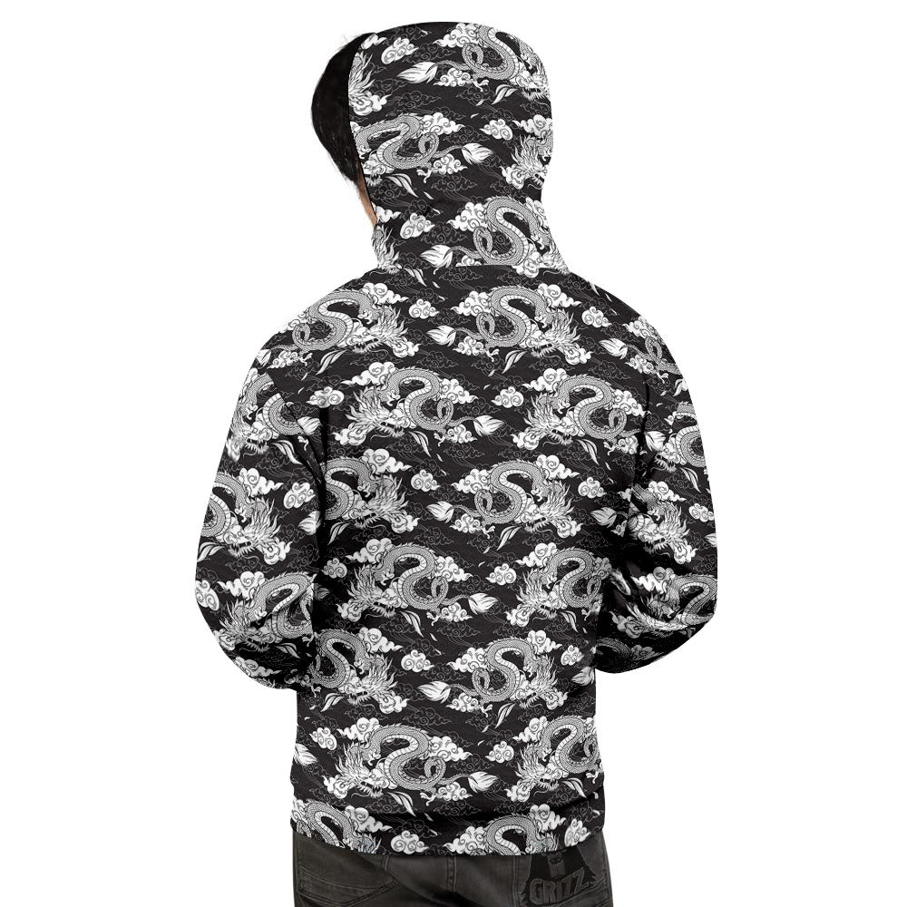 Dragon Eastern Print Pattern Men's Hoodie-grizzshop