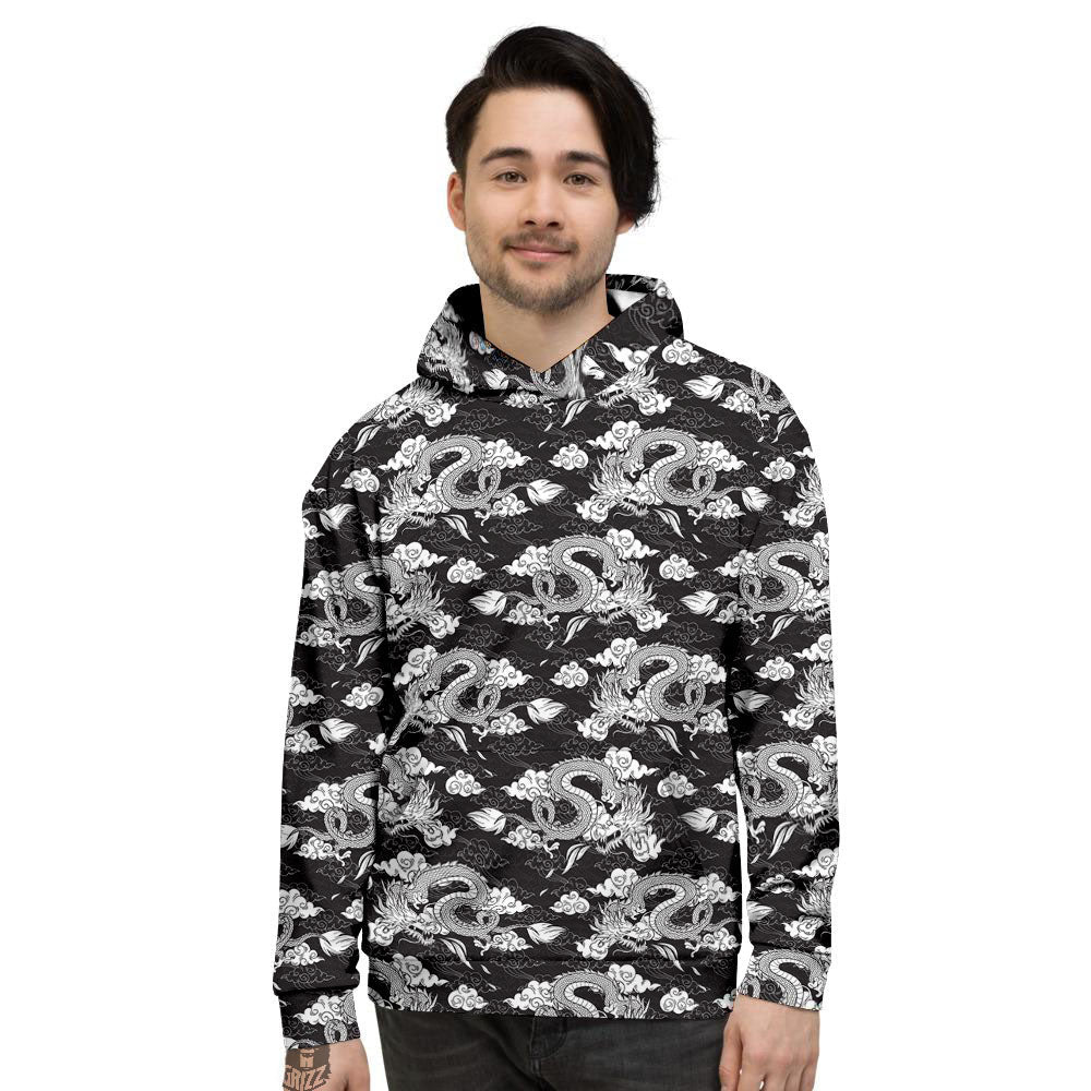 Dragon Eastern Print Pattern Men's Hoodie-grizzshop
