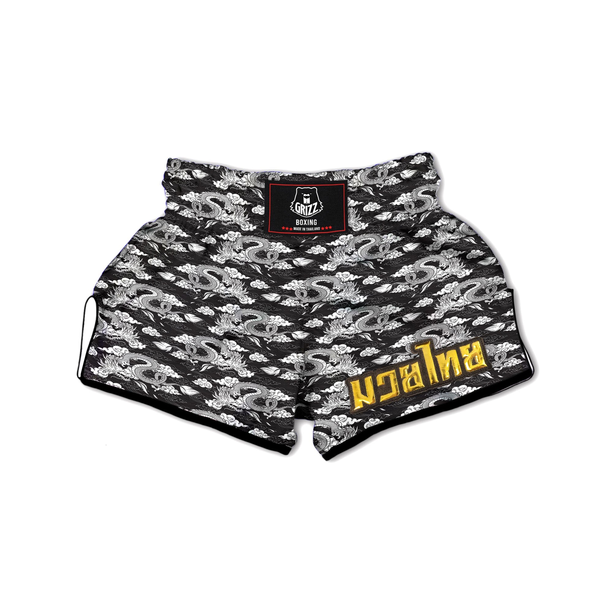 Dragon Eastern Print Pattern Muay Thai Boxing Shorts-grizzshop