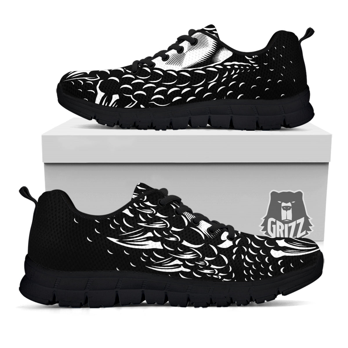 Dragon Eye Print Black Sneaker-grizzshop