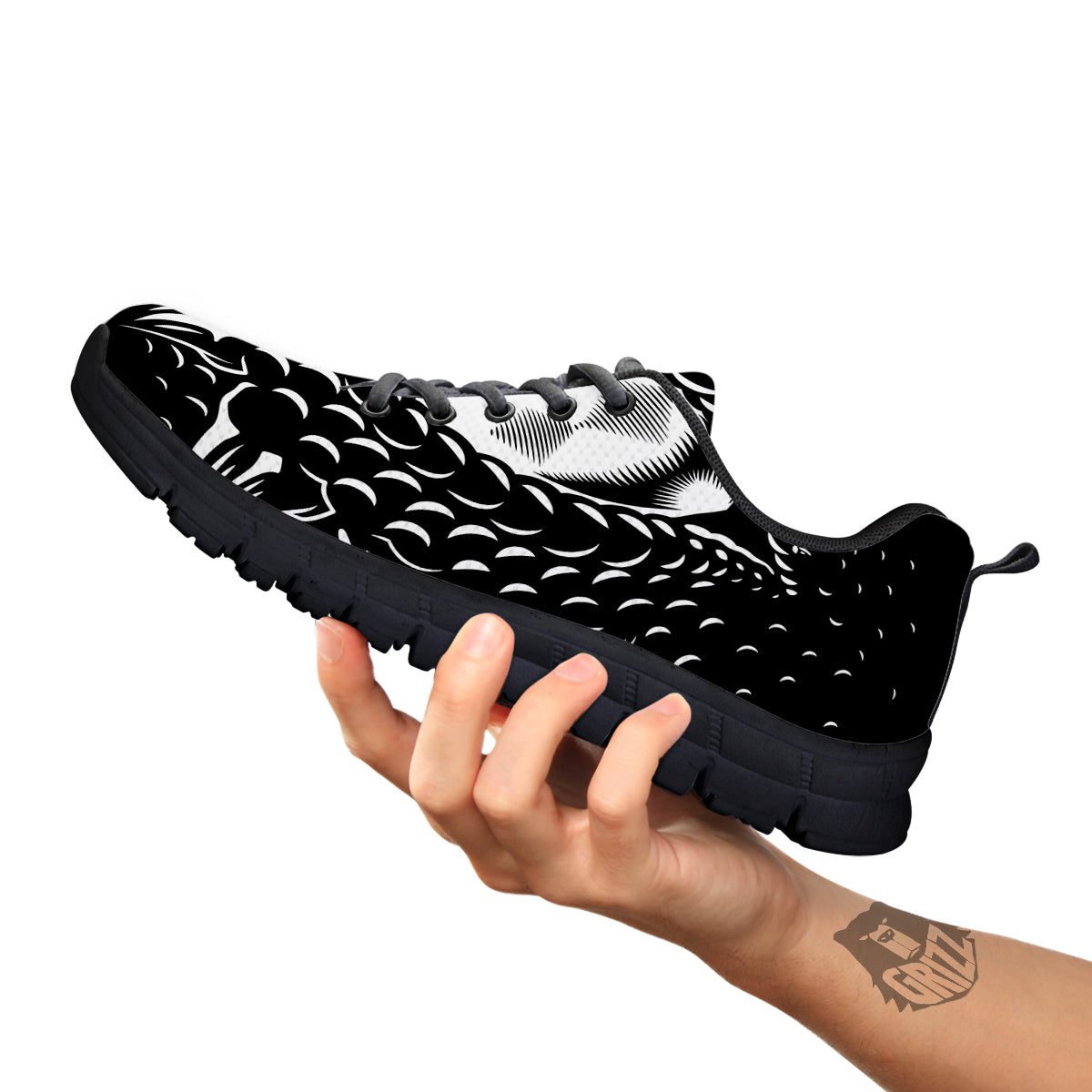 Dragon Eye Print Black Sneaker-grizzshop