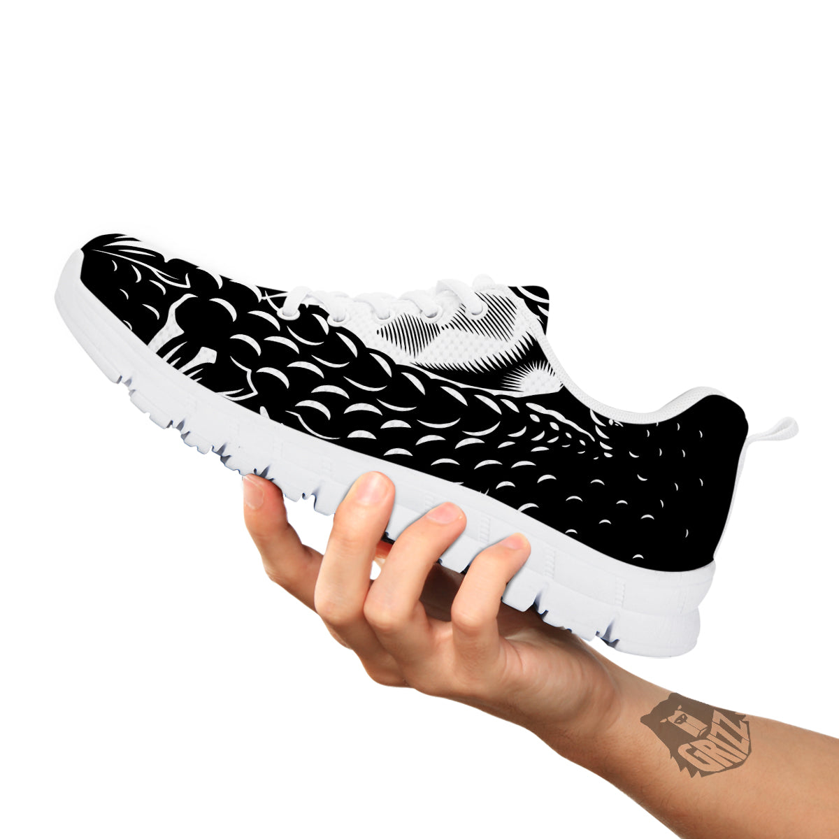 Dragon Eye Print White Sneaker-grizzshop