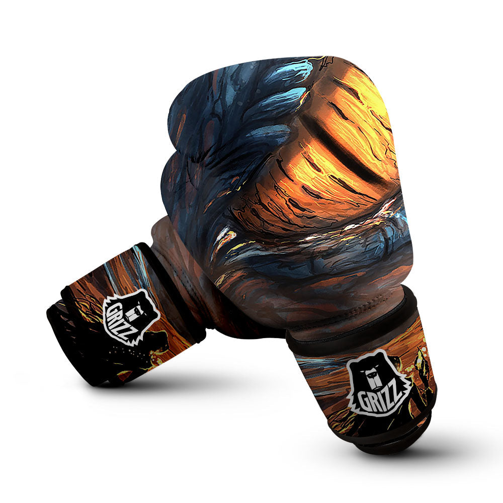 Dragon Eyes Watercolor Print Boxing Gloves-grizzshop