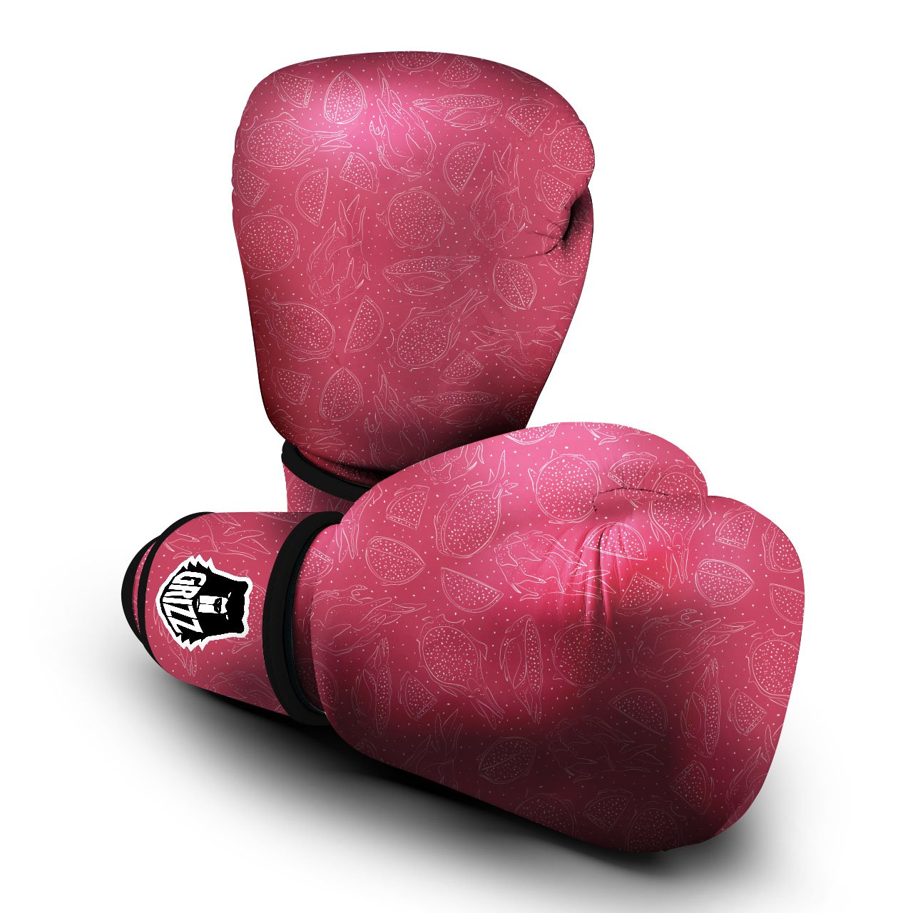 Dragon Fruit Hand Drawn Print Pattern Boxing Gloves-grizzshop